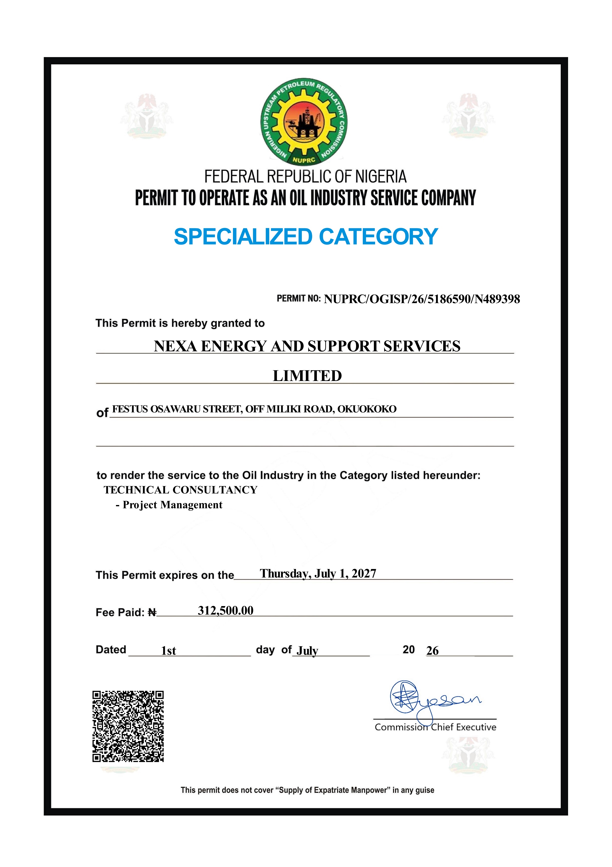 Project Management Certificate